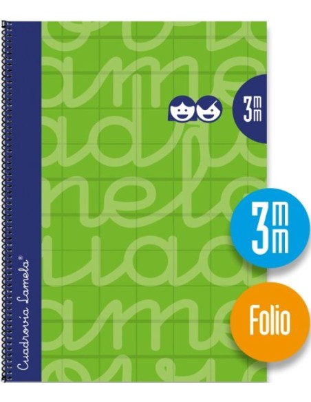 CUADERNO ESPIRAL Fº 80H 90G 3MM VERDE CUADROVIA EXTRADURA